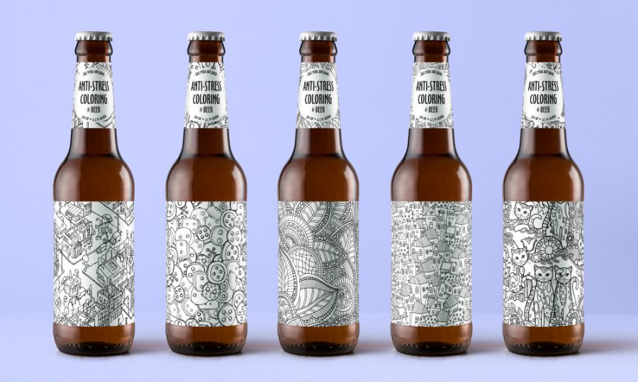 终极抗应激啤酒包装设计，放松和油漆(图1)