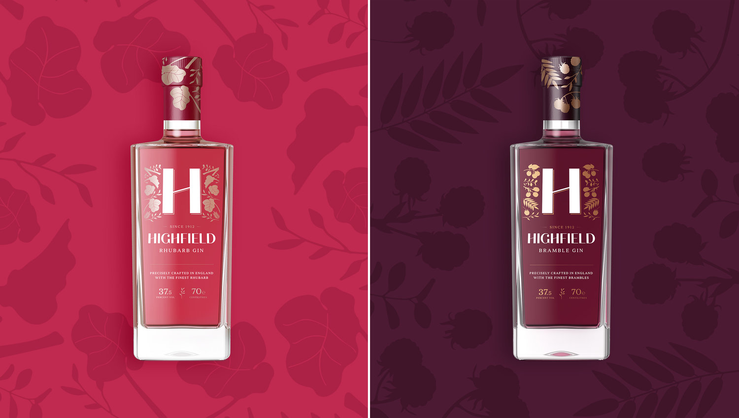 Highfield Gin酒的品牌和包装设计(图2)