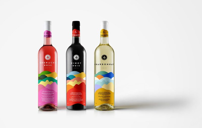 个品牌的葡萄酒包装设计灵感来自法国的山丘(图1)
