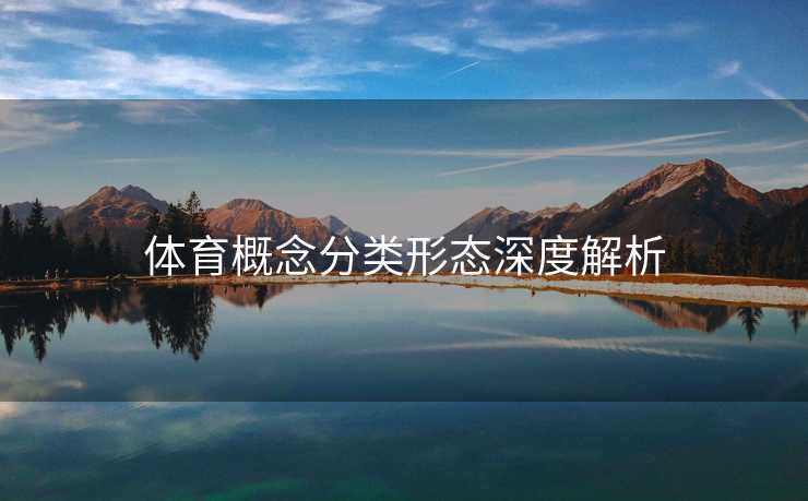 体育概念分类形态深度解析