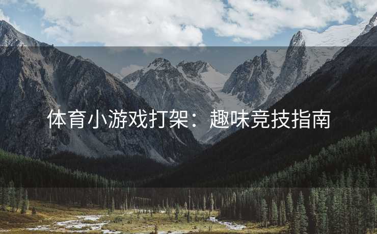 体育小游戏打架：趣味竞技指南
